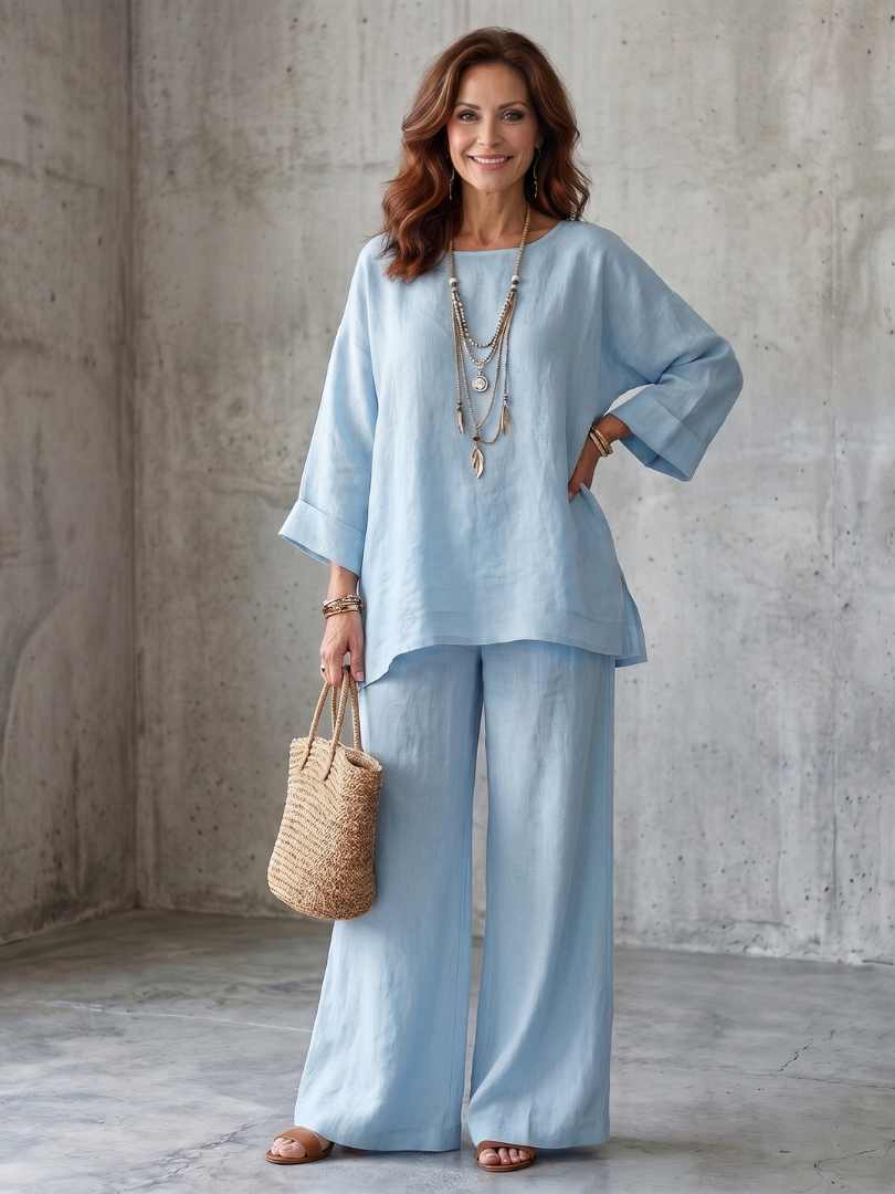 Prue | Oversized souprava s tunikou a širokými kalhotami