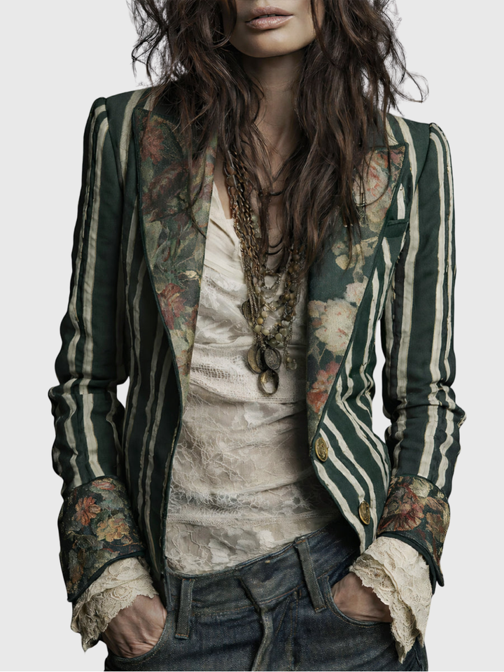 Cindy | Bohemský pruhovaný blazer