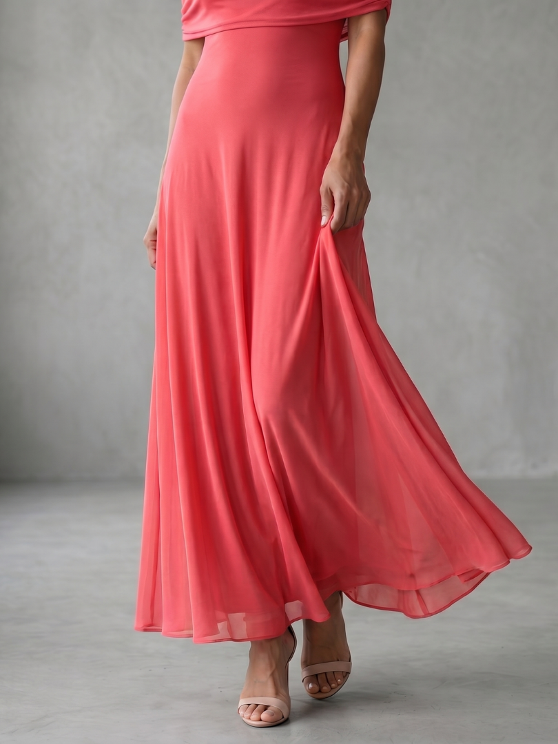 Juni | Off-shoulder drapované midi šaty