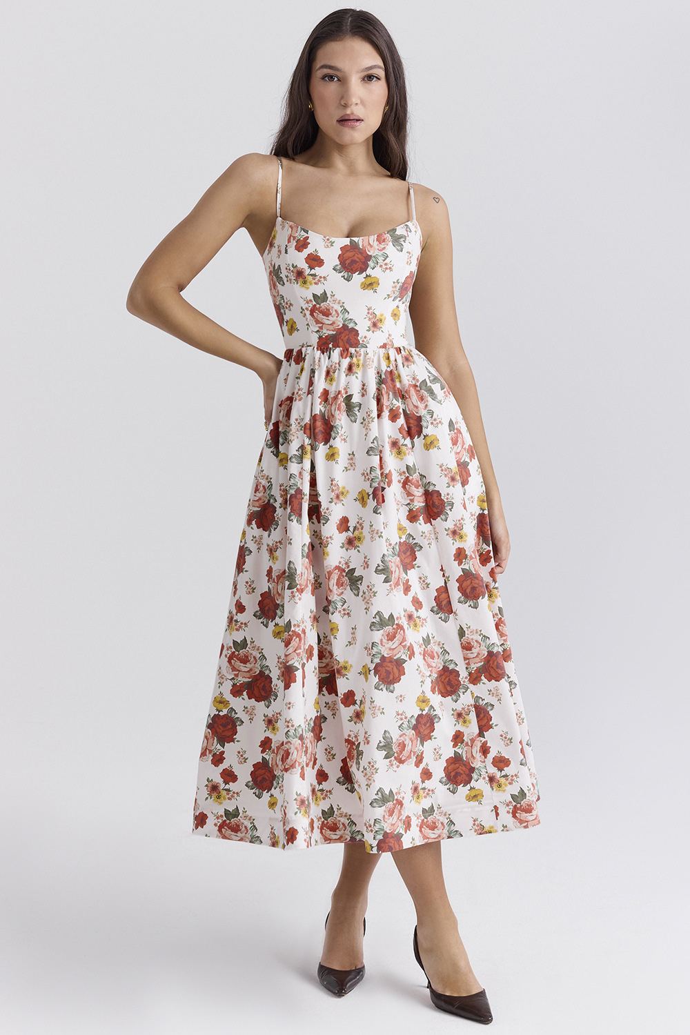 ESTELLE | Elegantní korzet letní midi šaty