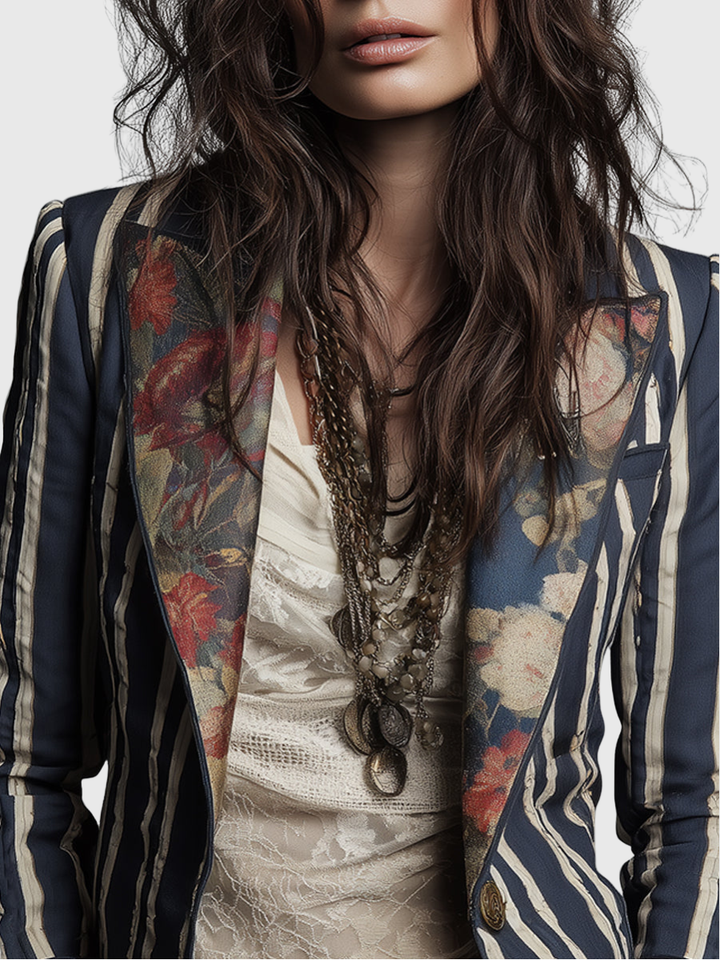 Cindy | Bohemský pruhovaný blazer