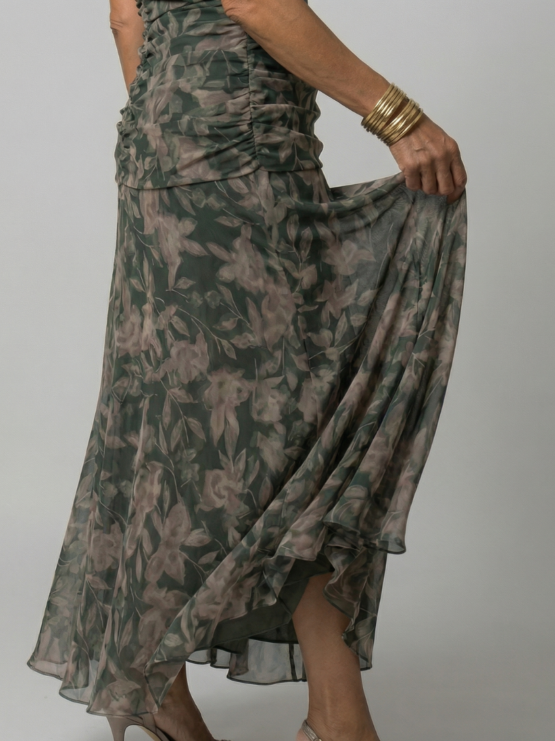 Calen | Off-shoulder splývavé midi šaty