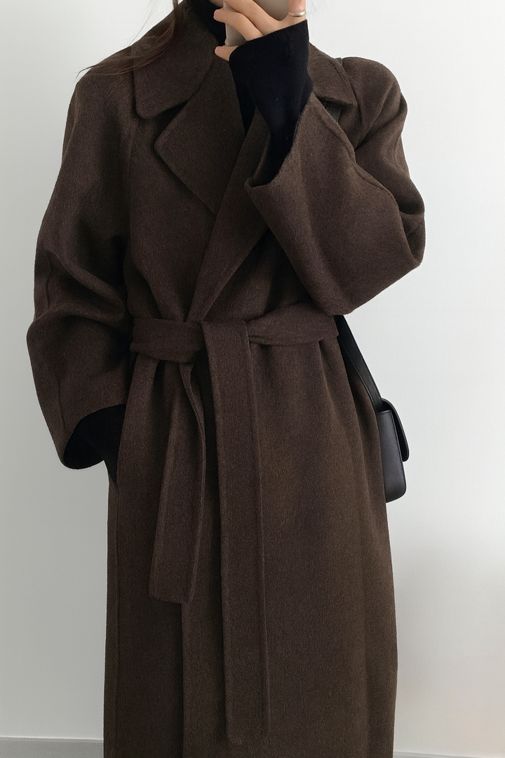 Talitha - Elegant Longline Wool Coat