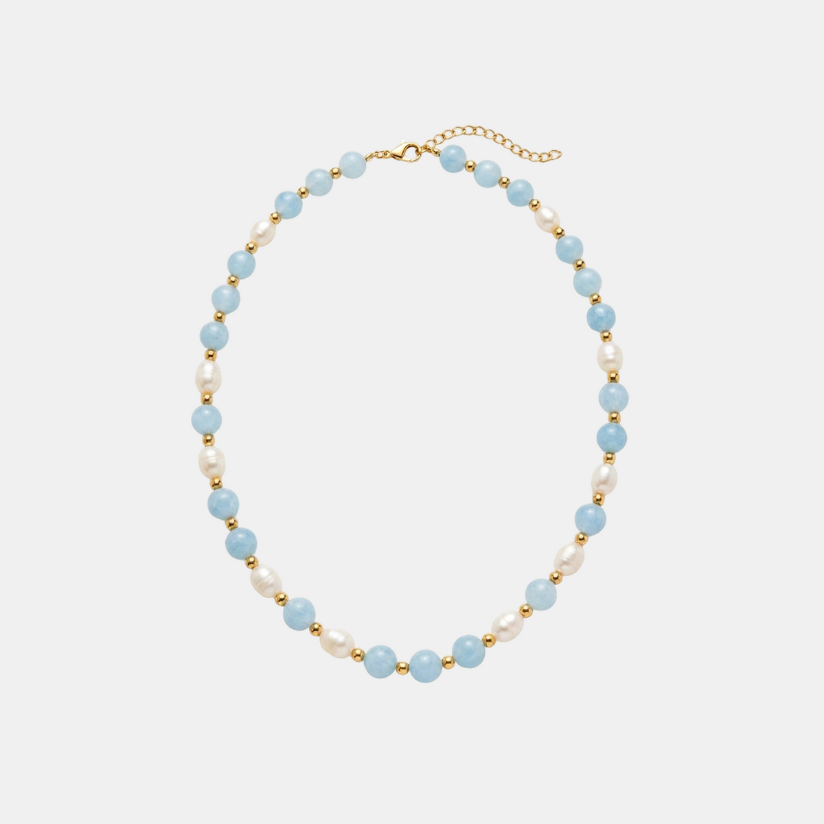 Aquamarine Pearl Necklace