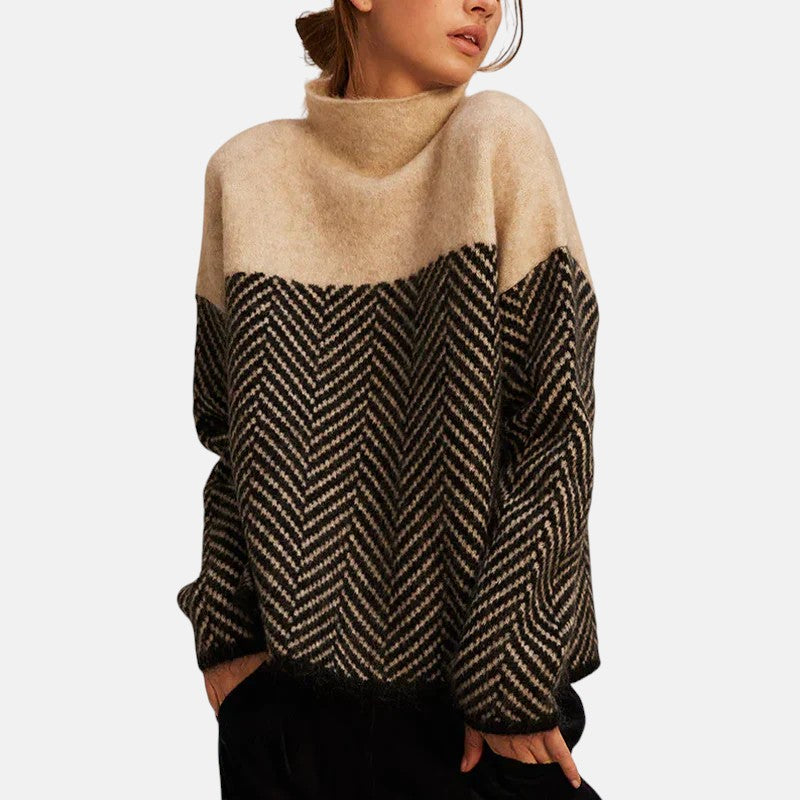 Brielle - Herringbone Knit Jumper