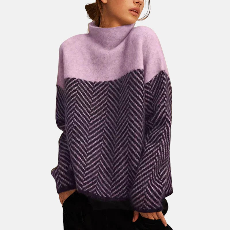 Brielle - Herringbone Knit Jumper