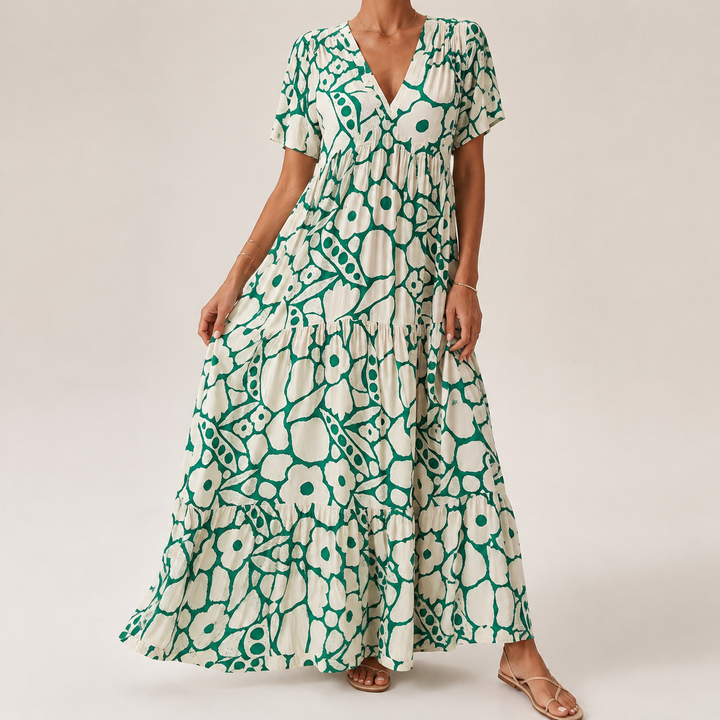 Valentina | Elegantní botanické šaty