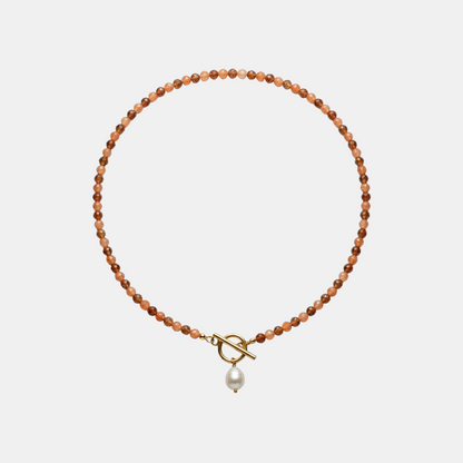 Cinnamon Nature Stone Necklace