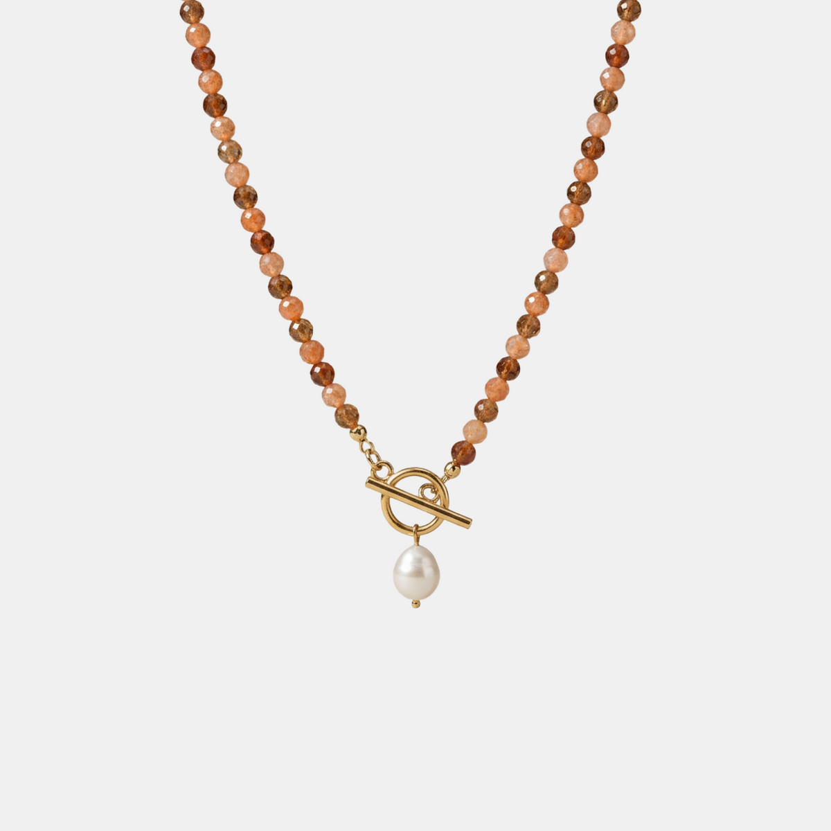Cinnamon Nature Stone Necklace