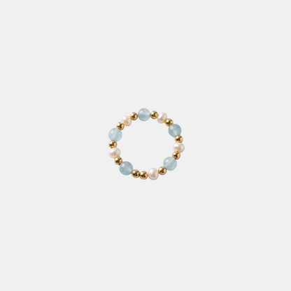 Coastal Blue Pearl Ring