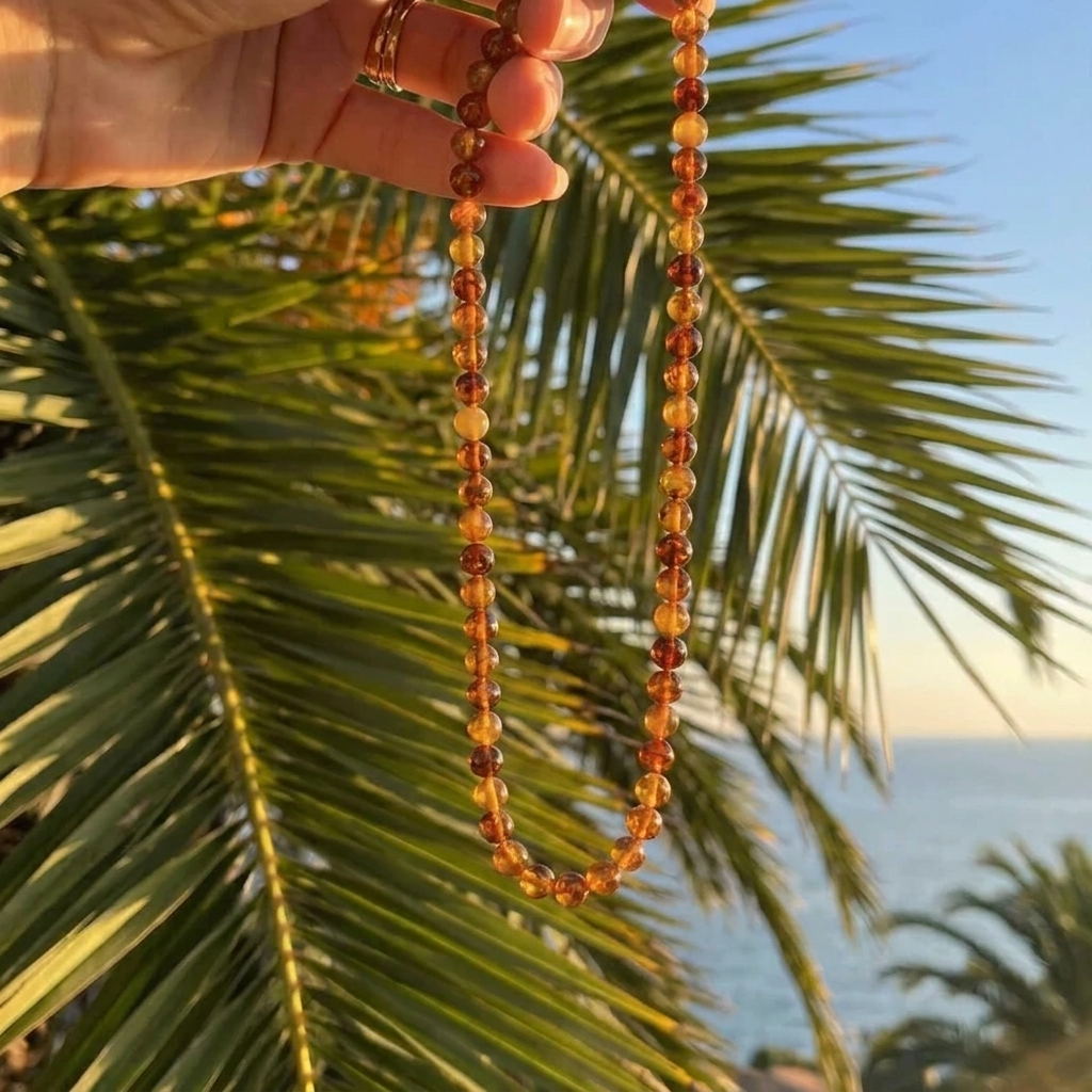 Honey Beaded Necklace