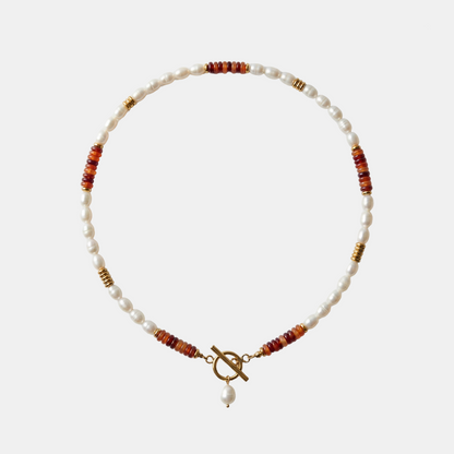 Ember Pearl Carnelian Necklace