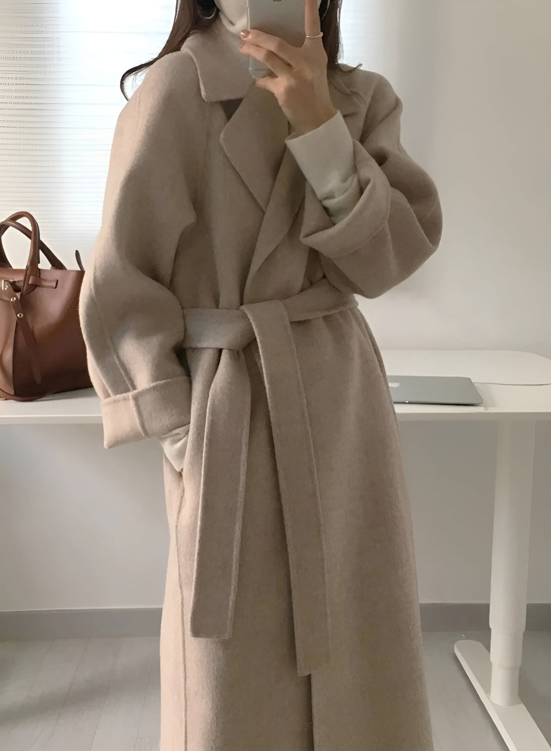 Talitha - Elegant Longline Wool Coat