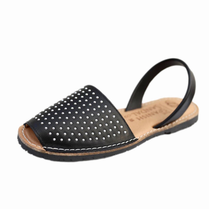 Black studded sandals