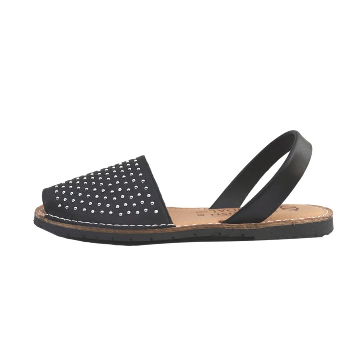 Black studded sandals
