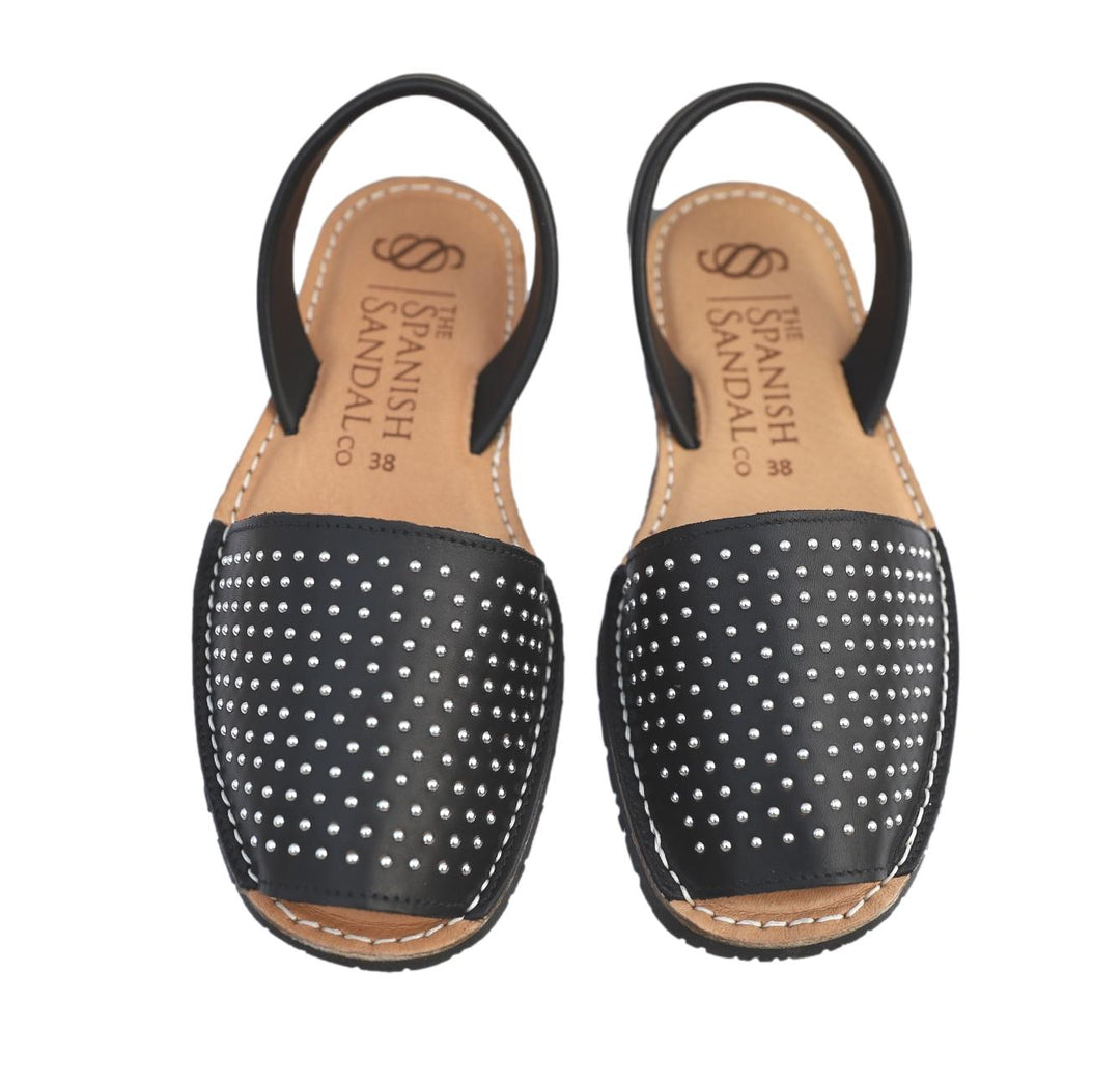 Black studded sandals