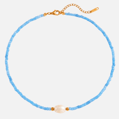 Aqua Pearl Necklace