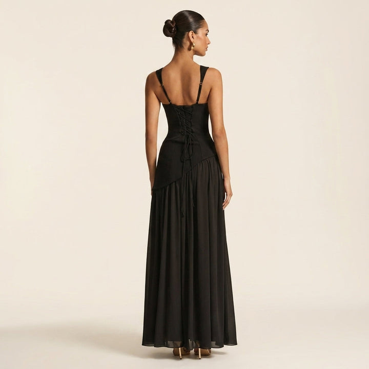 Tullulah™ | Vestido Maxi Corsé Espalda Lace-Up