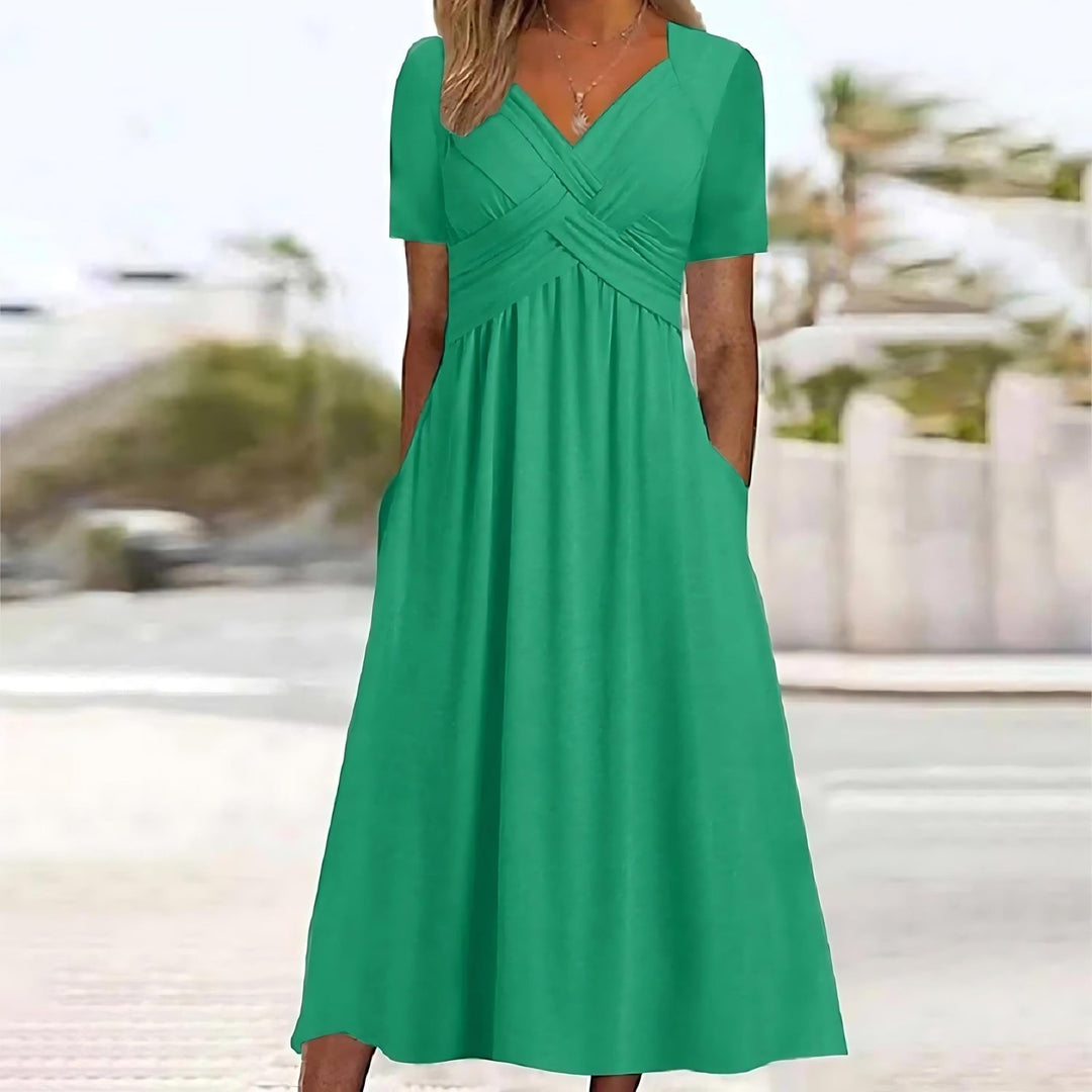NADINE | Elegantní midi šaty střihu A