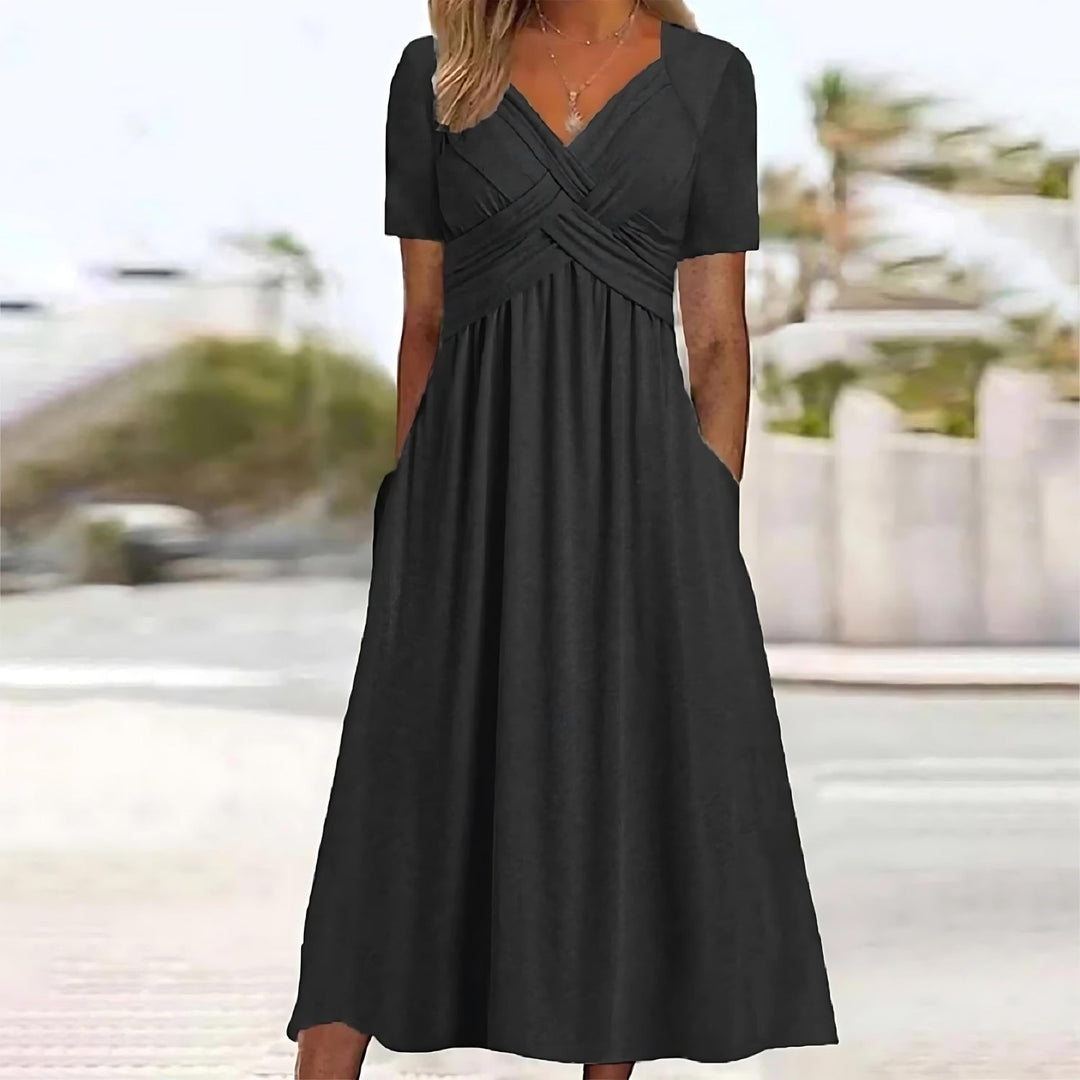 NADINE | Elegantní midi šaty střihu A