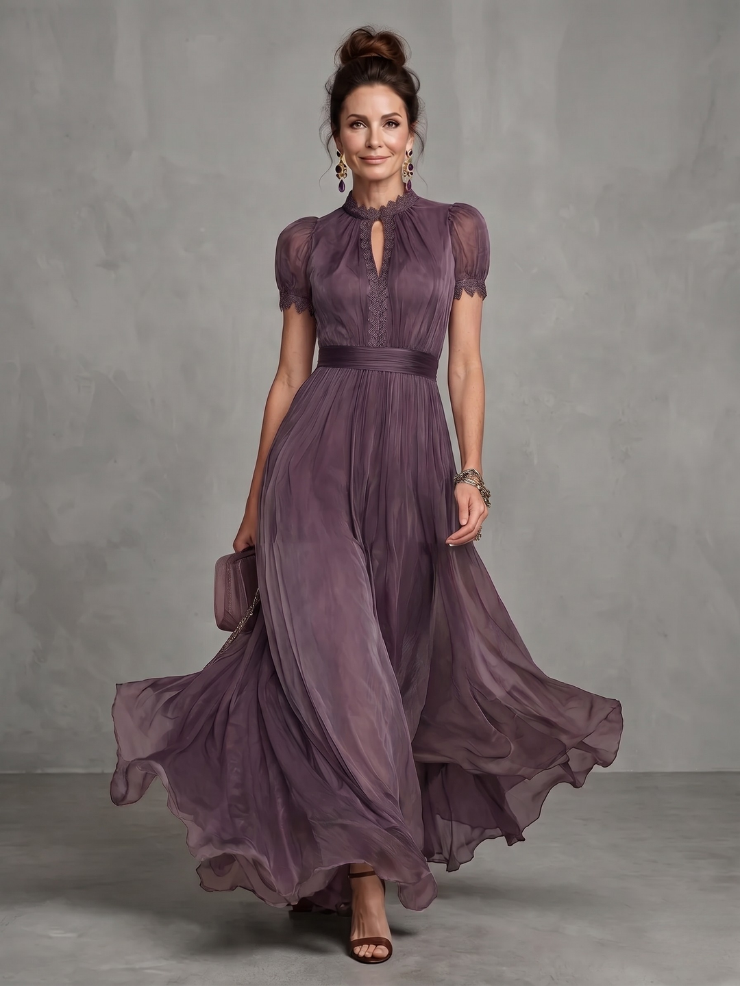 Ashley | Elegantní šifonové maxi šaty
