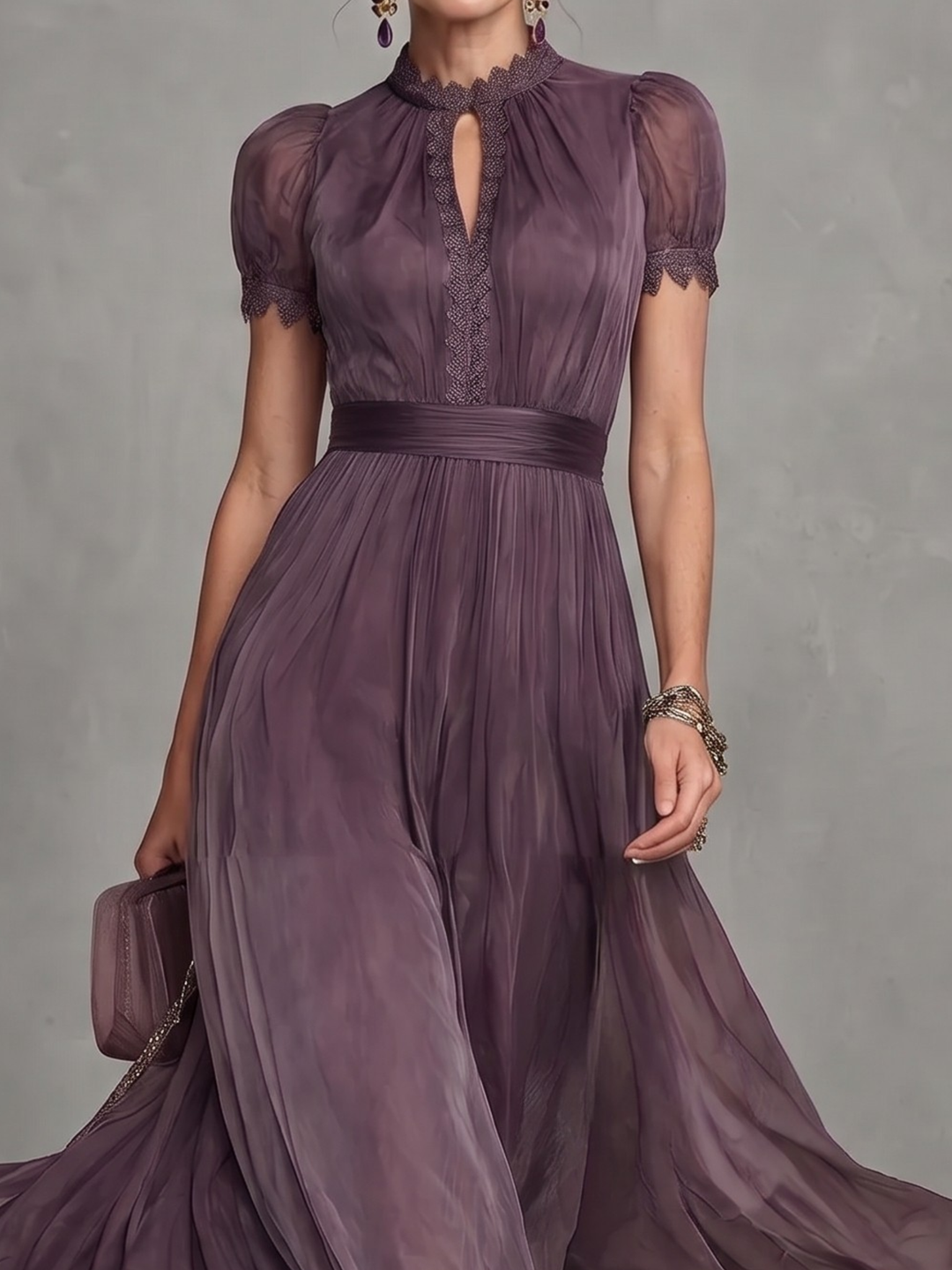 Ashley | Elegantní šifonové maxi šaty