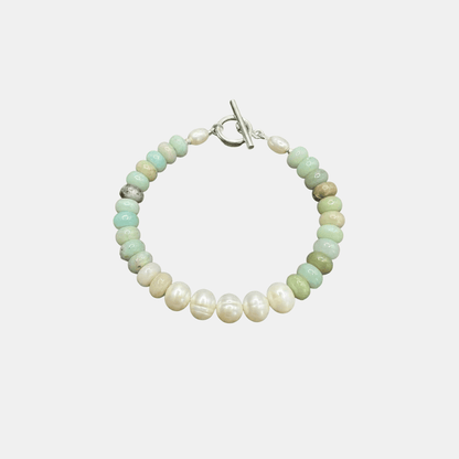 Pearl Center Turquoise Bracelet