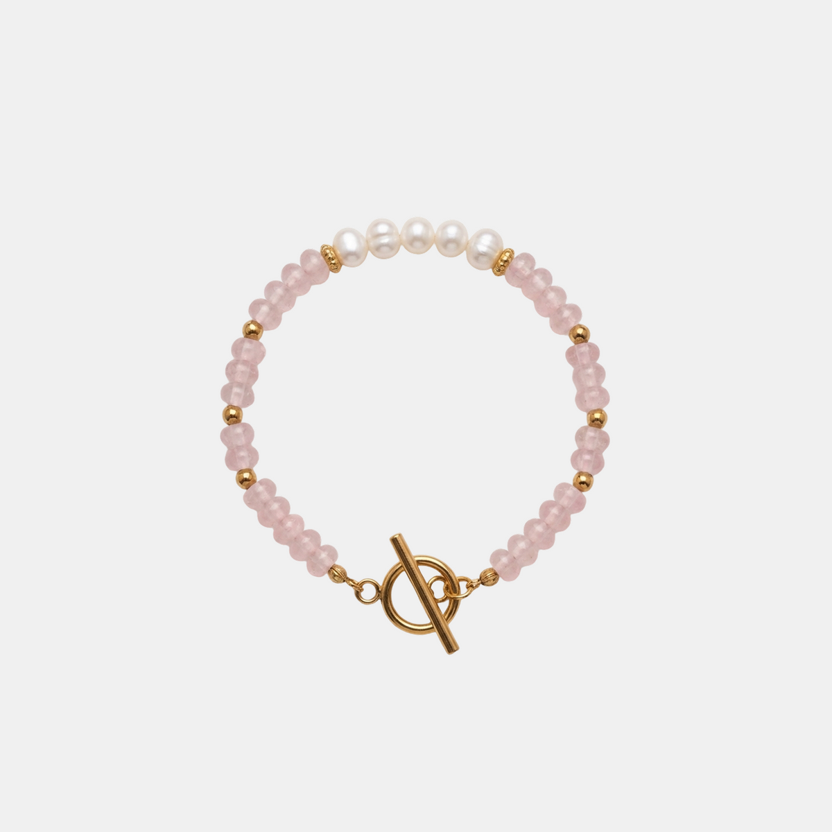 Pink Bead Toggle Bracelet