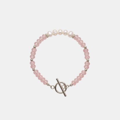 Pink Bead Toggle Bracelet