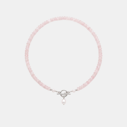 Pink Bead Pearl Necklace