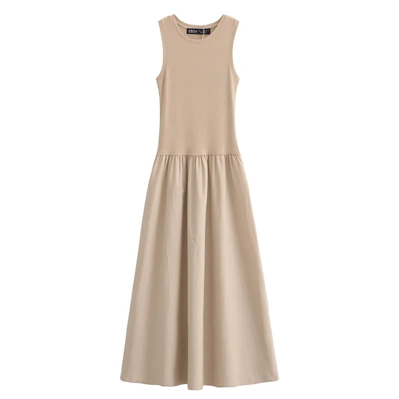 Terezie | Dlouhé šaty bez rukávů — vintage elegance