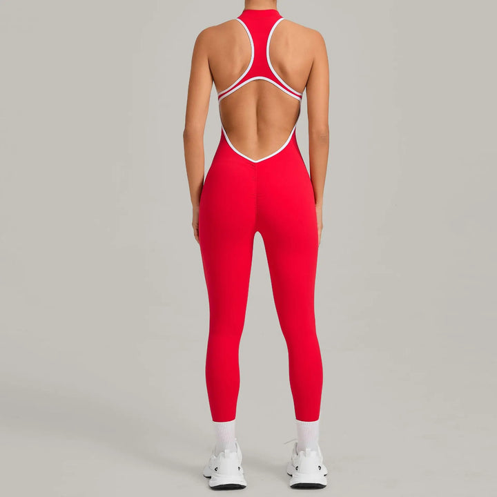 Světla | Sportovní overal s colour-block designem a zipem na zádech