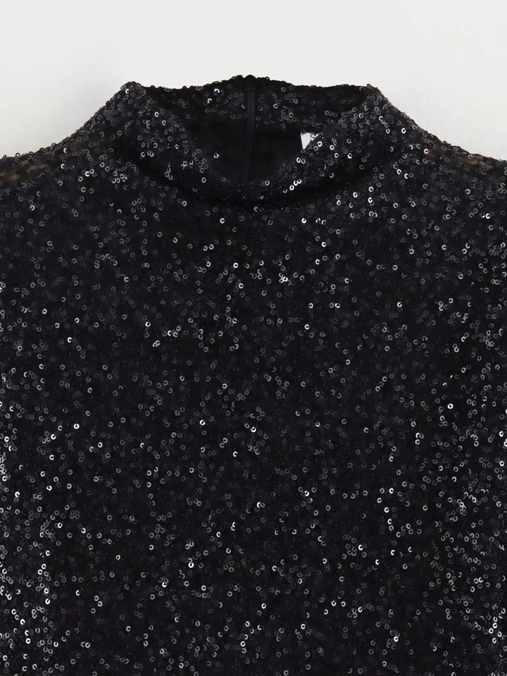 Lillian - Shoulder Detail Sequin Dress