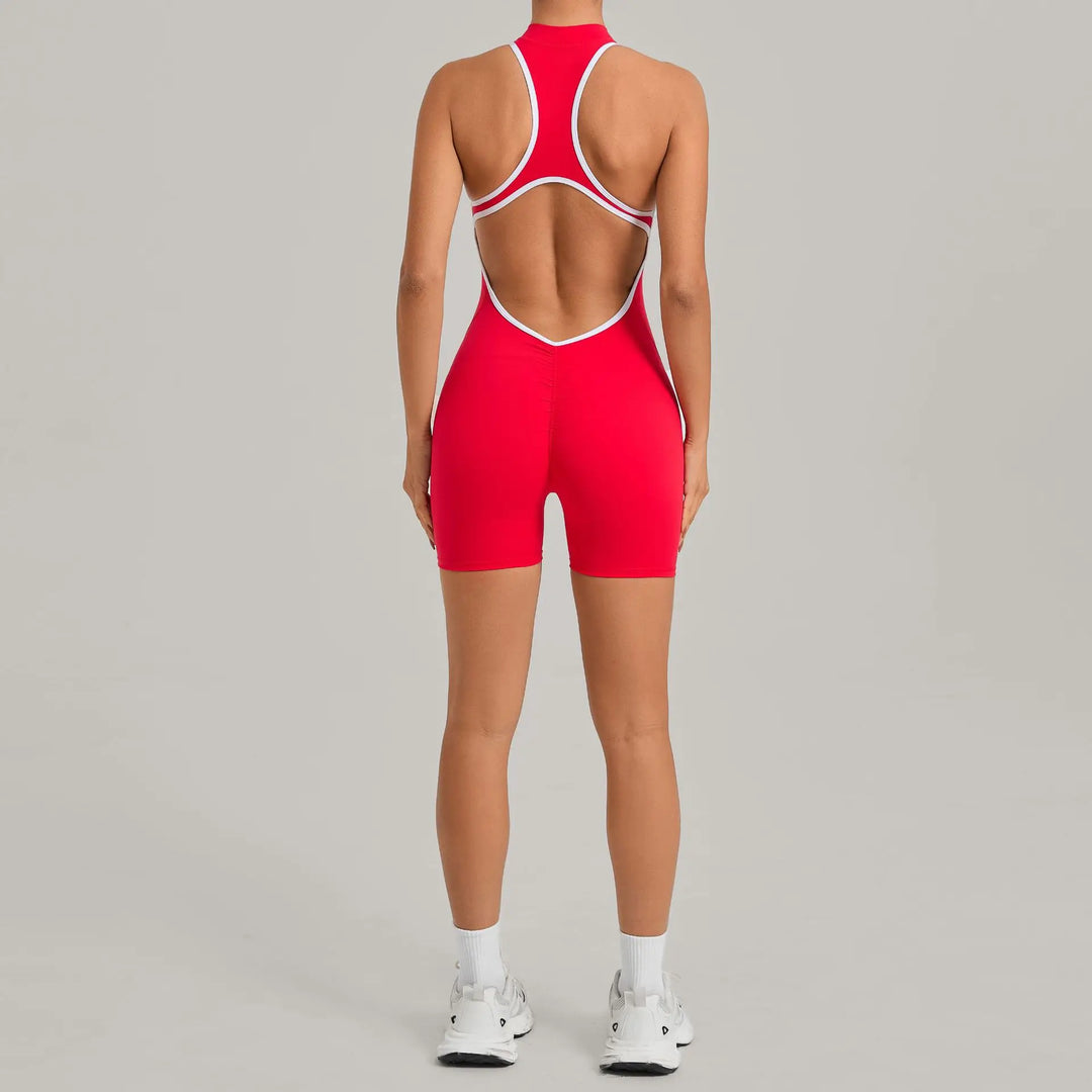 Světla | Sportovní overal s colour-block designem a zipem na zádech