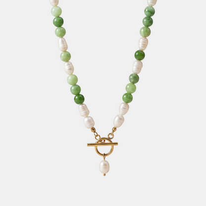 Sage Jade Pearl Necklace