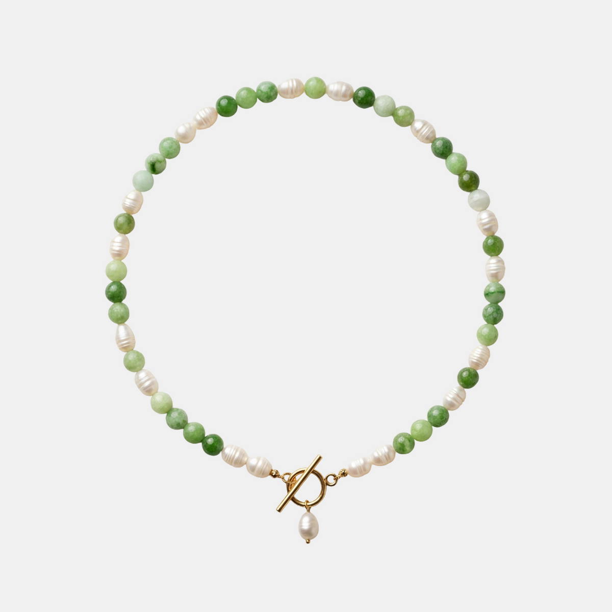 Sage Jade Pearl Necklace