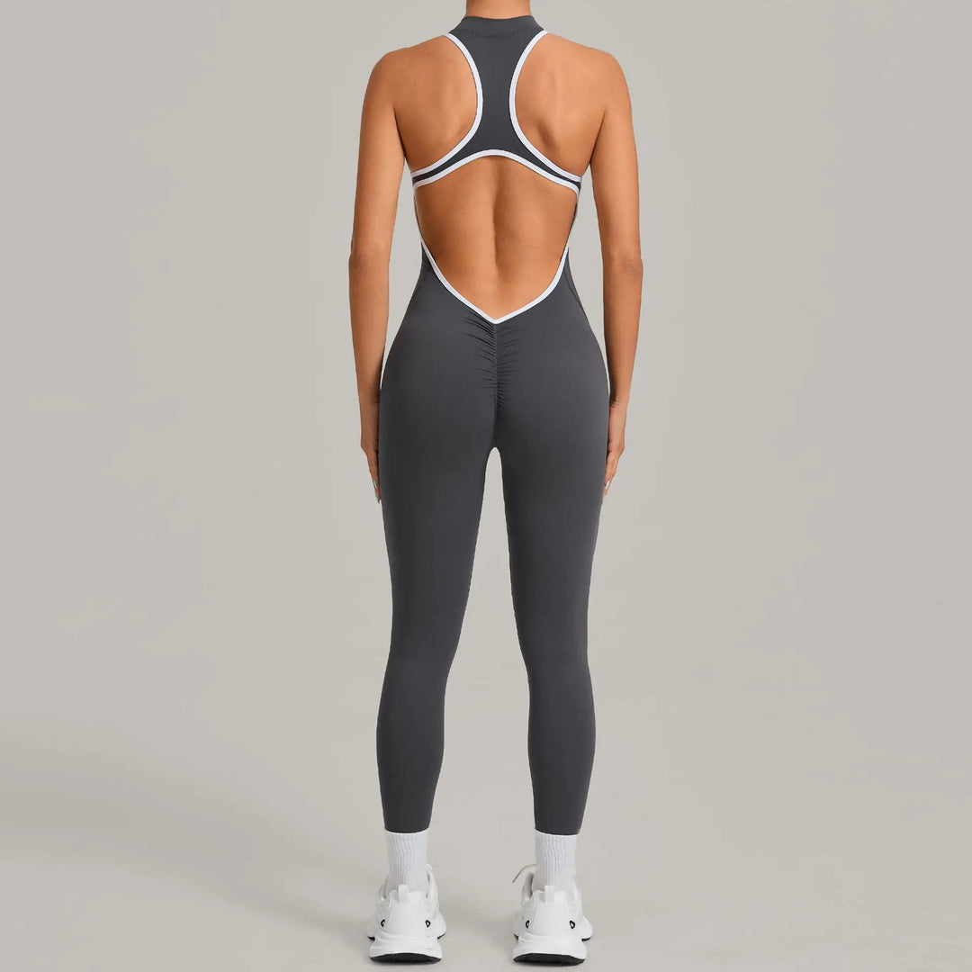 Světla | Sportovní overal s colour-block designem a zipem na zádech