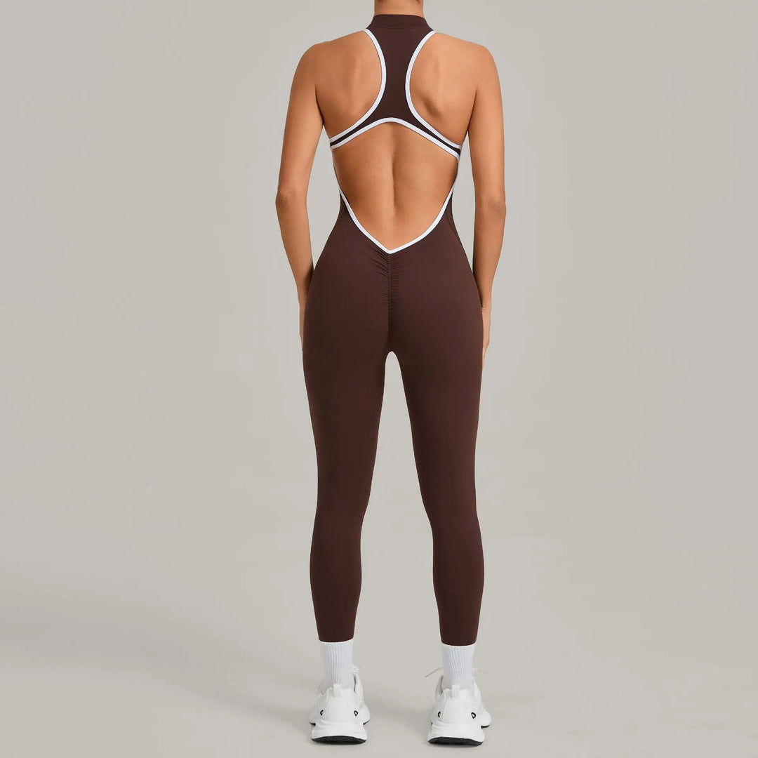 Světla | Sportovní overal s colour-block designem a zipem na zádech