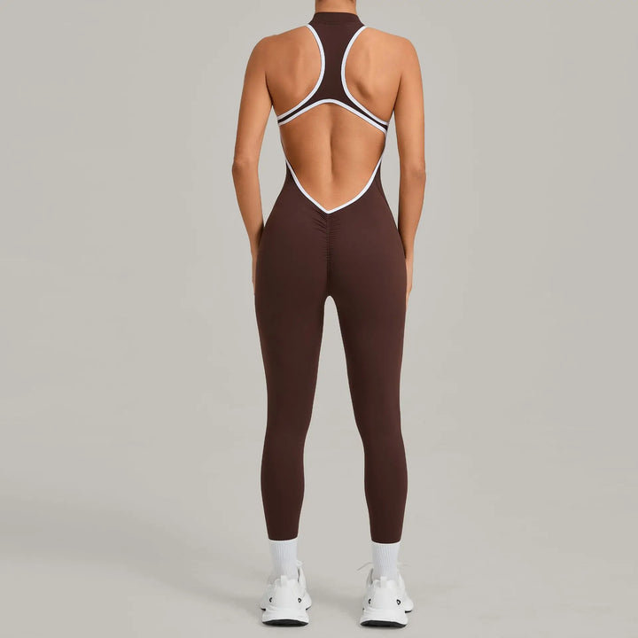 Světla | Sportovní overal s colour-block designem a zipem na zádech