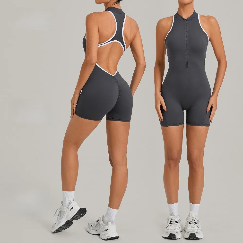 Světla | Sportovní overal s colour-block designem a zipem na zádech