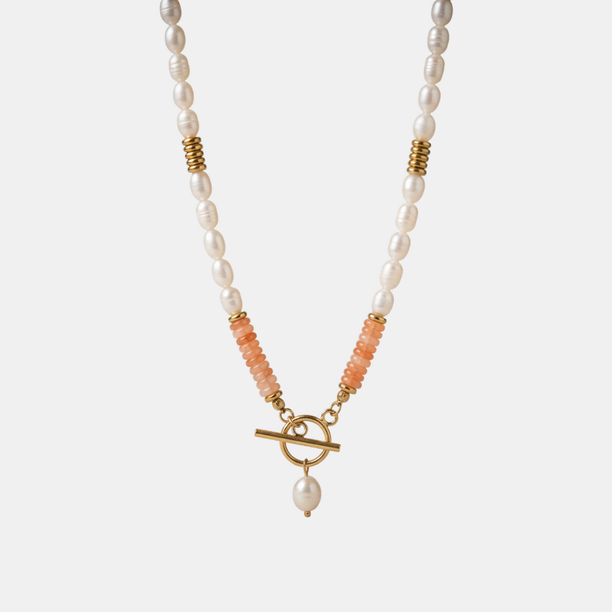 Sunrise Pearl Carnelian Necklace