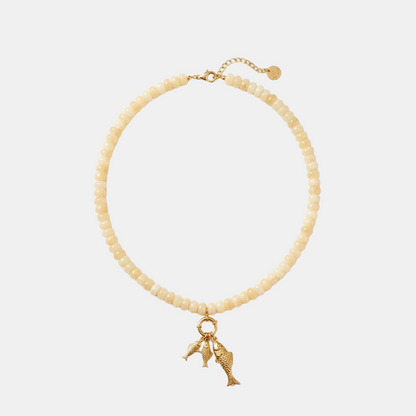 Triple Fish Charm Necklace