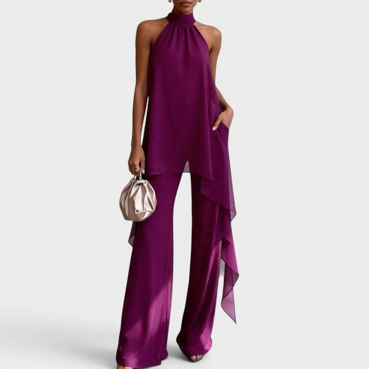 CLARA | Elegantní komplet s halter výstřihem