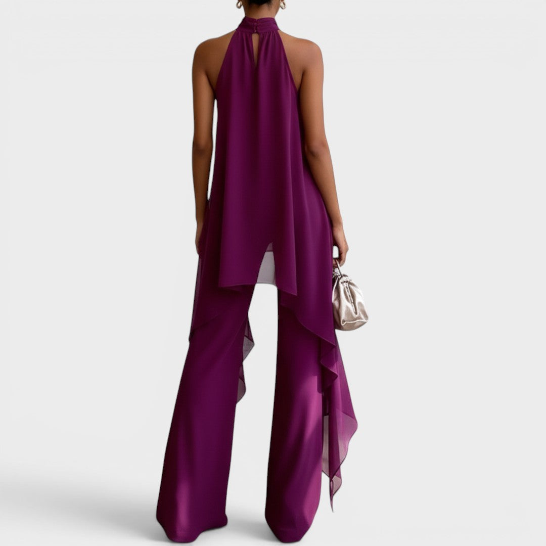 CLARA | Elegantní komplet s halter výstřihem