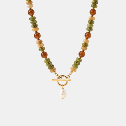 Woodland Bead Pearl Necklace