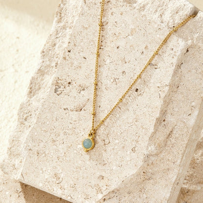 Aquamarine Gold Necklace