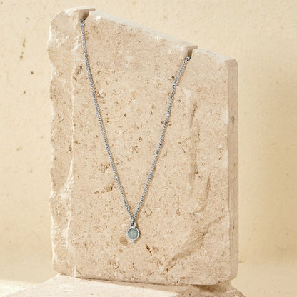 Aquamarine Silver Necklace