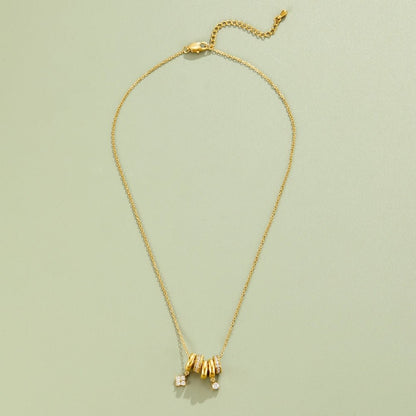 Aurea Gold Ring Pendant Necklace