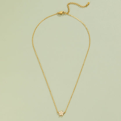 Elara Crystal Bloom Gold Necklace