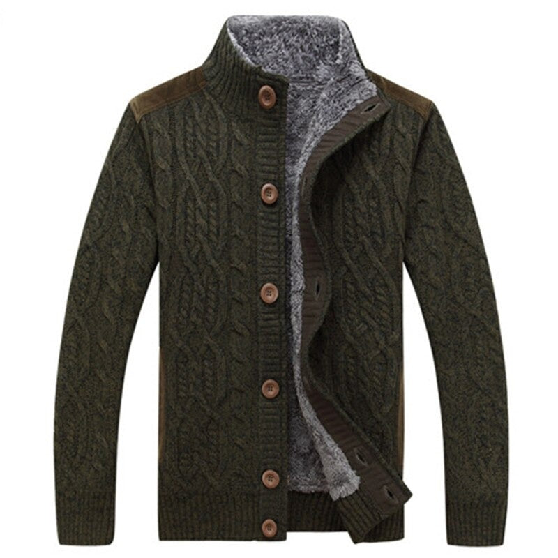Harry - Knitted Cardigan with Plush Lining